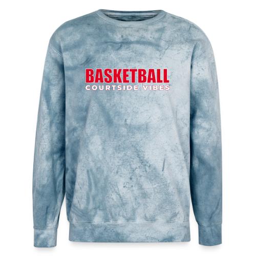 Courtside Vibes Basketball Typography Design - Unisex Colorblast Crewneck Sweatshirt