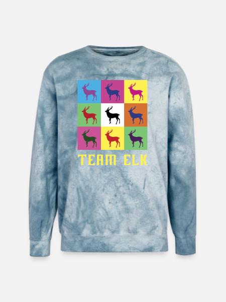 Team Elk - Unisex Colorblast Crewneck Sweatshirt - ocean