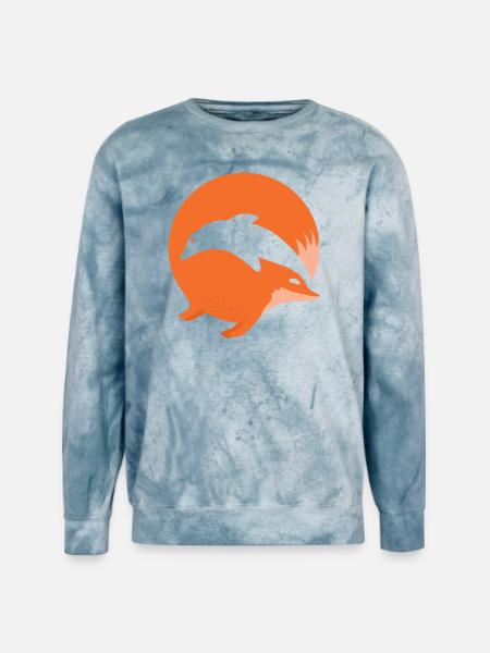 Fox or Dolphin in this fun optical illusion - Unisex Colorblast Crewneck Sweatshirt - ocean