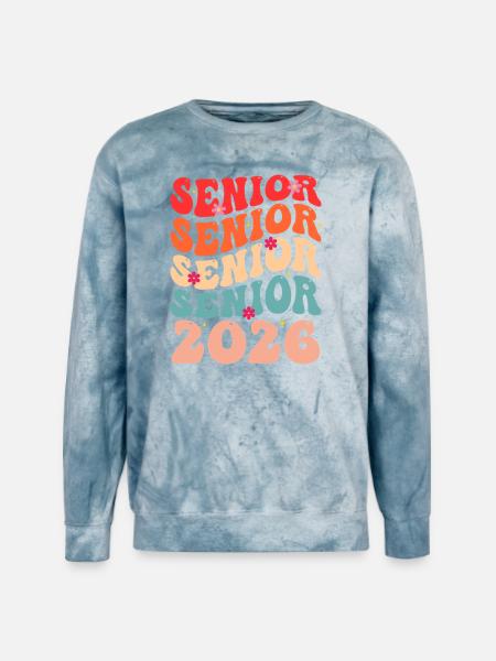 Senior Class 2026 Floral Rainbow - Unisex Colorblast Crewneck Sweatshirt - ocean