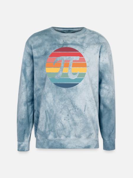 Retro Sunset Pi Emblem - Unisex Colorblast Crewneck Sweatshirt - ocean