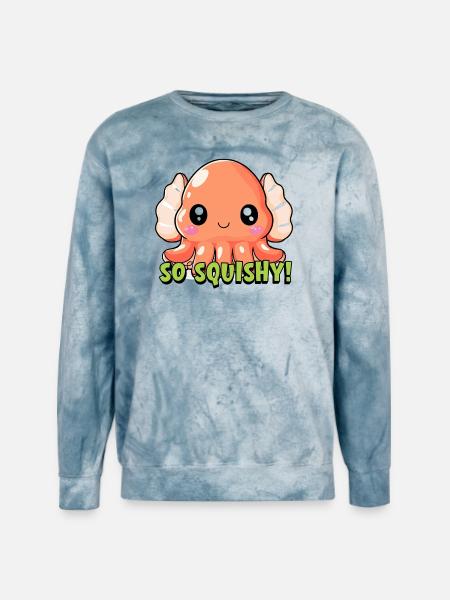 So Squishy Octopus Cheer - Unisex Colorblast Crewneck Sweatshirt - ocean