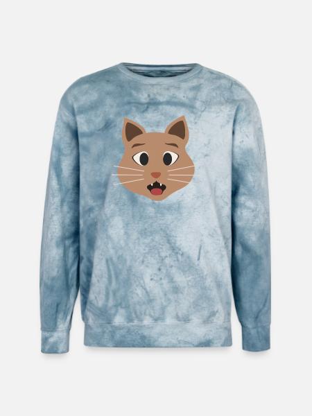 Surprised cat - Unisex Colorblast Crewneck Sweatshirt - ocean