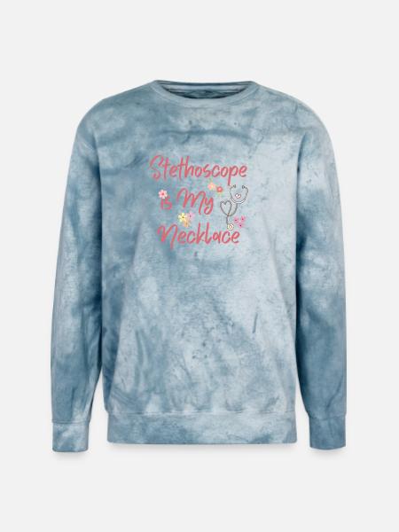 Stethoscope Is My Necklace - Unisex Colorblast Crewneck Sweatshirt - ocean