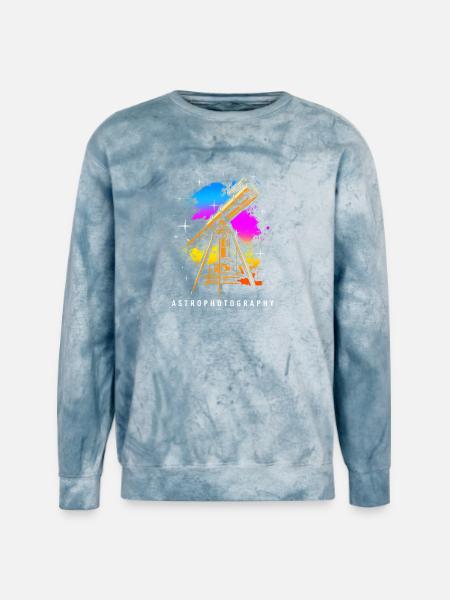 Astrophotography Galaxy Telescope - Unisex Colorblast Crewneck Sweatshirt - ocean