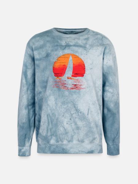 Sailing Steamwave - Unisex Colorblast Crewneck Sweatshirt - ocean