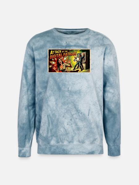 Attack of the Digital Fatigue - Unisex Colorblast Crewneck Sweatshirt - ocean
