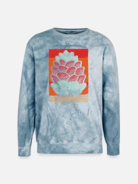 Stacked Pine Cone Pop Art - Unisex Colorblast Crewneck Sweatshirt - ocean