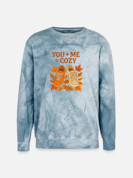 You Me Cozy Autumn Sneakers - Unisex Colorblast Crewneck Sweatshirt - ocean