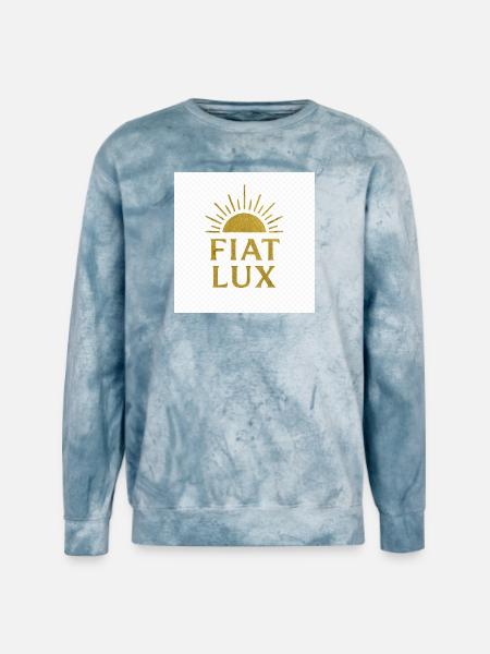 Fiat Lux Gold Sunburst Logo - Unisex Colorblast Crewneck Sweatshirt - ocean