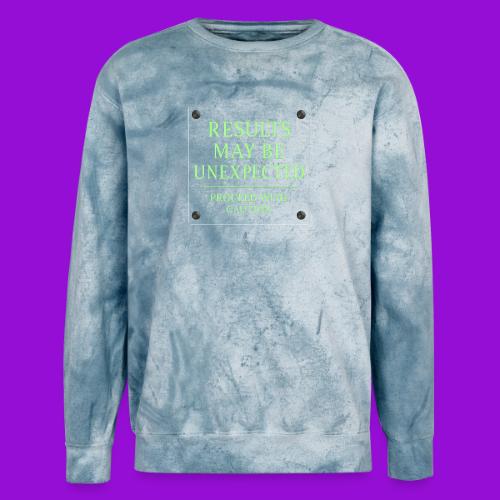 Results May Be Unexpected - Neon Green - Unisex Colorblast Crewneck Sweatshirt