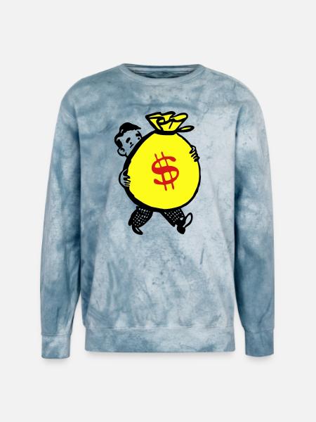 Money Bag - Unisex Colorblast Crewneck Sweatshirt - ocean