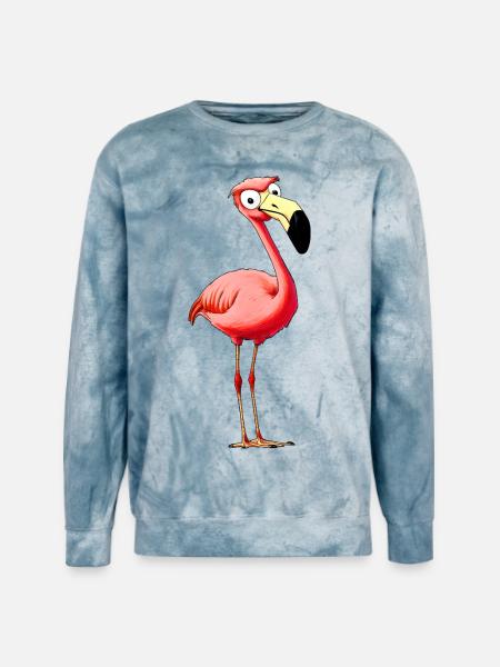 Flamingos Style - Unisex Colorblast Crewneck Sweatshirt - ocean