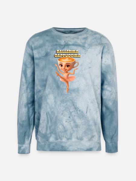 Ballerina Cappuccino Latte Art - Unisex Colorblast Crewneck Sweatshirt - ocean