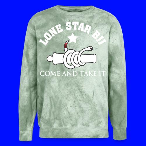 Lone Star BJJ - Come and Take It - White and Red - Unisex Colorblast Crewneck Sweatshirt