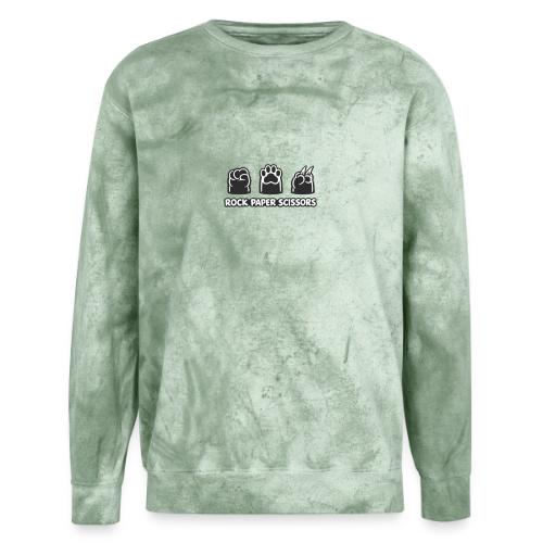 Playful Dog Paw Rock Paper Scissors - Unisex Colorblast Crewneck Sweatshirt