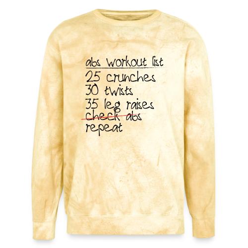 Abs Workout List - Unisex Colorblast Crewneck Sweatshirt