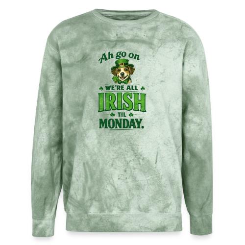 St. Patrick’s Day Dog T-Shirt – We’re All Irish - Unisex Colorblast Crewneck Sweatshirt