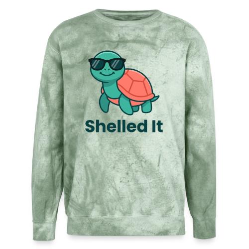 Funny Turtle Sunglasses Shelled It Cute Gift - Unisex Colorblast Crewneck Sweatshirt