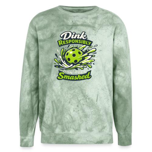 Dink Responsibly Don’t Get Smashed Pickleball Art - Unisex Colorblast Crewneck Sweatshirt