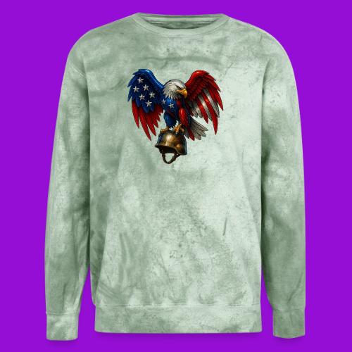 American Flag Bald Eagle - Helmet - Unisex Colorblast Crewneck Sweatshirt
