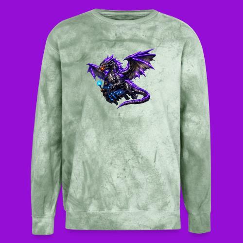 Neon Dragon and Battle Mage - Unisex Colorblast Crewneck Sweatshirt