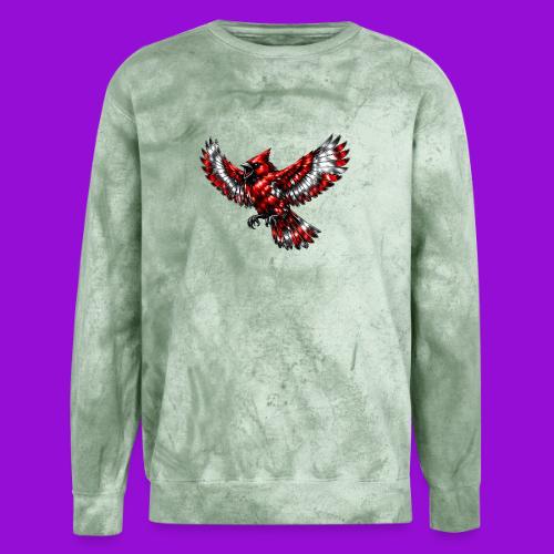 Silver Cardinal in Flight - Unisex Colorblast Crewneck Sweatshirt