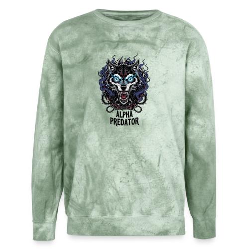 Alpha Predator Wolf Fierce Neon Eyes - Unisex Colorblast Crewneck Sweatshirt