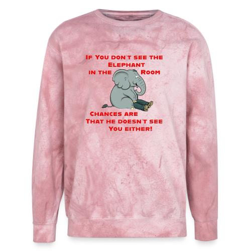 Elephant in the Room Meme - Unisex Colorblast Crewneck Sweatshirt