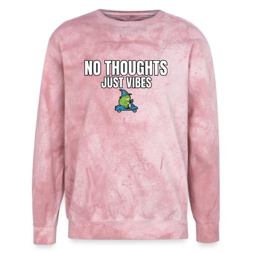 No Thoughts Just Vibes Funny Frog Shirt - Unisex Colorblast Crewneck Sweatshirt