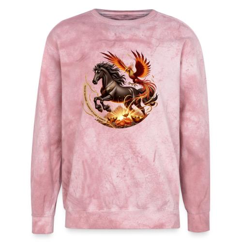 Year of the Horse Phoenix T Shirt, Lunar NY Gift - Unisex Colorblast Crewneck Sweatshirt