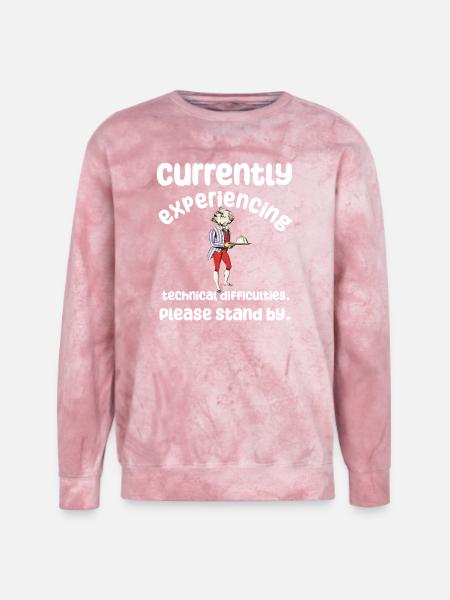 Currently Experiencing Technical Difficulties - Unisex Colorblast Crewneck Sweatshirt - clay