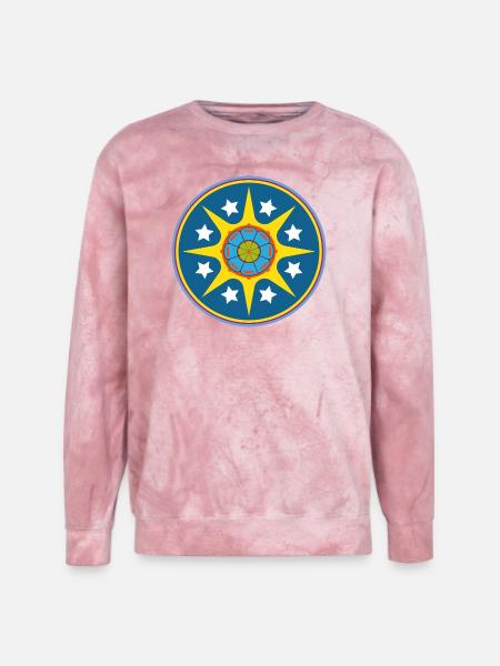 Solar Starburst Emblem Circle - Unisex Colorblast Crewneck Sweatshirt - clay