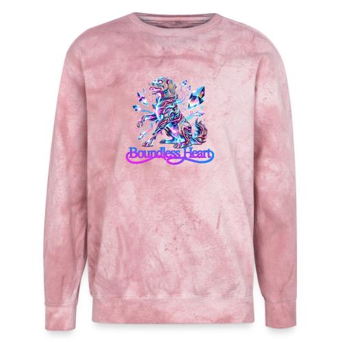 Boundless Heart Neon Galaxy Dog Shirt - Unisex Colorblast Crewneck Sweatshirt