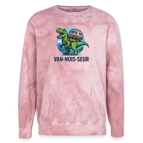 Green Dino Camper Van Design - Unisex Colorblast Crewneck Sweatshirt
