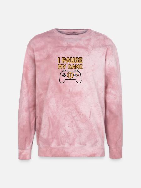 I Pause My Game - Unisex Colorblast Crewneck Sweatshirt - clay