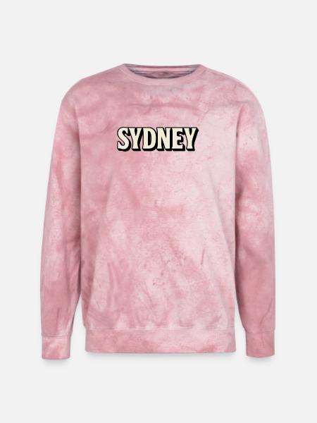 Sydney Retro Bold Lettering - Unisex Colorblast Crewneck Sweatshirt - clay