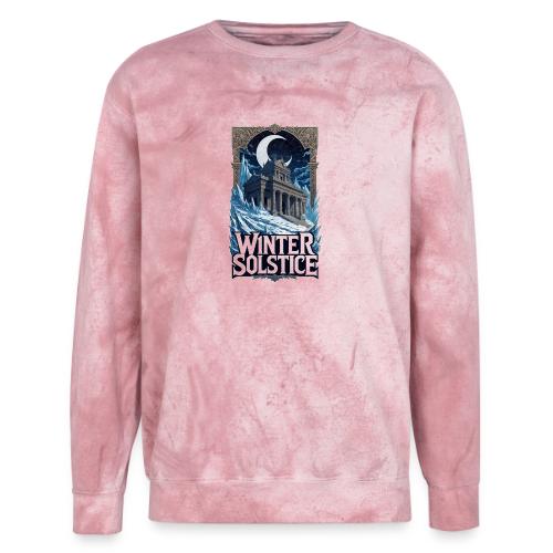 Winter Solstice Temple T-Shirt - Unisex Colorblast Crewneck Sweatshirt