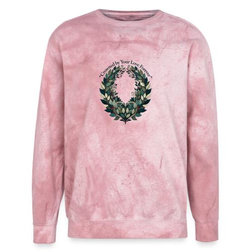 Crowned by Your Love Forever Laurel Wreath T-Shirt - Unisex Colorblast Crewneck Sweatshirt