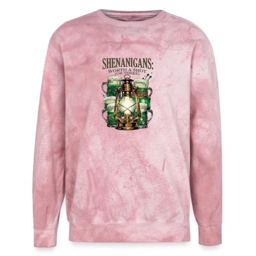 Worth a Shot Lantern Toast Graphic Tee - Unisex Colorblast Crewneck Sweatshirt