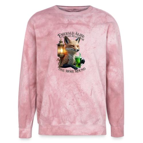 Emerald Alibi Fox Graphic Tee - Unisex Colorblast Crewneck Sweatshirt