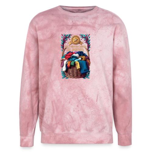 Laundry Mountain Champion Tee | Still Undefeated - Unisex Colorblast Crewneck Sweatshirt