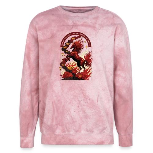 Year of the Horse Rise T Shirt,Lunar New Year Gift - Unisex Colorblast Crewneck Sweatshirt