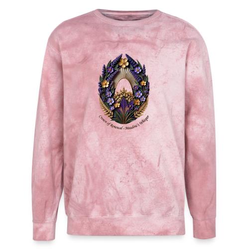Easter Meadow Crown Renewal T Shirt, Spring Gift - Unisex Colorblast Crewneck Sweatshirt