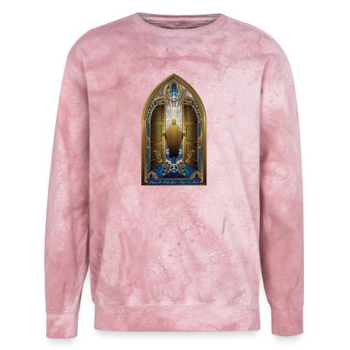 Easter Peace Be With You Locked Doors T Shirt,Gift - Unisex Colorblast Crewneck Sweatshirt