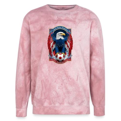 USA Eagle Emblem T Shirt, USA Soccer Pride Gift - Unisex Colorblast Crewneck Sweatshirt