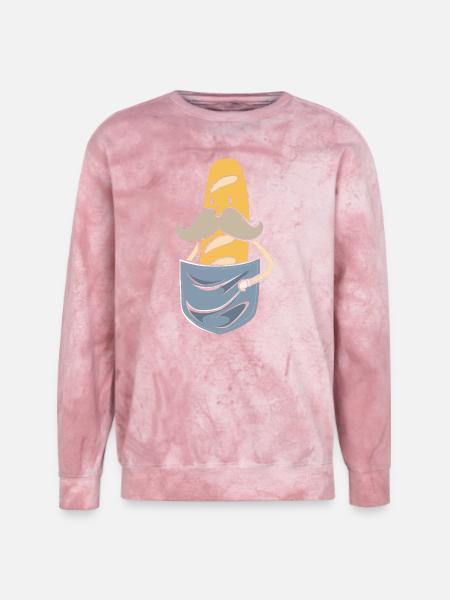 French Bread Baguette Bread Man - Unisex Colorblast Crewneck Sweatshirt - clay