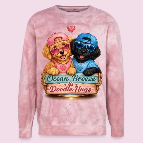 Ocean Breeze & Doodle Hugs - Unisex Colorblast Crewneck Sweatshirt
