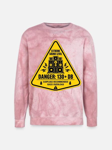 Extreme Audio Warning Sign - Unisex Colorblast Crewneck Sweatshirt - clay