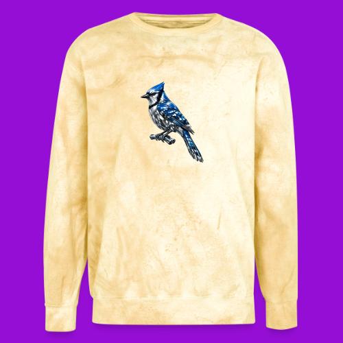 Silver Blue Jay on Perch - Unisex Colorblast Crewneck Sweatshirt